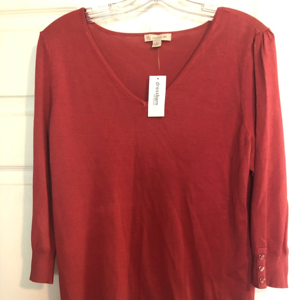 3/4 v-neck sweater